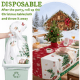 thumbnail image 4 of Krocisen 3 Pack Christmas Tablecloth Disposable Plastic Table Cover for Christmas Party Decoration Supplies 54 x 108 Inches, 4 of 4