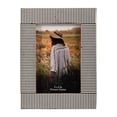 thumbnail image 6 of Decorative Picture Frames with Striped Design for Tabletop Display - Rectangular Modern Wood and Resin Photo Frame for Pictures -  Contemporary Accent with Bold Linear Detail - 8", Black & White, 6 of 10