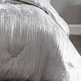 thumbnail image 4 of Riverbrook Home 7 Piece Comforter Set, Queen, Silver, Turin Silver Crinkle Velvet, Polyfill, Adult, 4 of 7