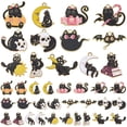 thumbnail image 1 of Colgantes de gato con temática de 13 estilos, 39 piezas, colgantes de aleación de esmalte, mini colgantes de metal para mascotas con forma de animal., 1 of 5