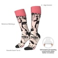 thumbnail image 4 of Naloa Pink Cheetah Art Knee Socks, High Socks Long Stretchy Sock Women Knee High Stocking, Long Socks for Women, 4 of 6
