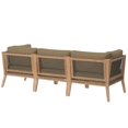 thumbnail image 3 of Lounge Sofa, Brown Natural, Teak Wood, Outdoor Patio Balcony Cafe Bistro Garden Hospitality Restaurant, Modern Contemporary HB34449, 3 of 11