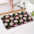 thumbnail image 4 of Pioneer Flower Floral Print Pattern Bathroom Rugs Mat, Non Slip Microfiber Bathroom Rug with Rubber Backing, Soft Mats for Bathroom Floor Tub Shower, 17"x30", 4 of 5