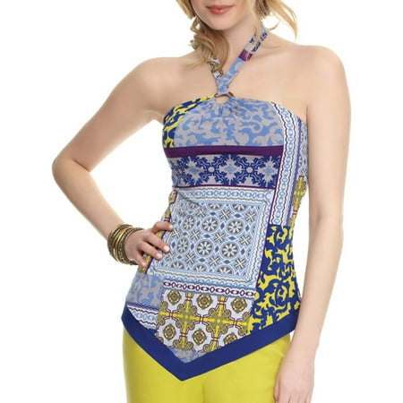 Miss Tina Women's Handkerchief Halter Top - Walmart.com