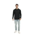 thumbnail image 4 of Zfeel Lightweight Dry Fit Pullover Hoodie, Men's 100% Polyester Long Sleeve Hoodie, Black, S, 4 of 5