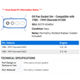 thumbnail image 2 of Pan Gasket Set - Compatible with 1988 - 1999 Chevy K1500 1989 1990 1991 1992 1993 1994 1995 1996 1997 1998, 2 of 2