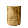 thumbnail image 3 of Better Homes & Gardens Burlwood Round End Table, Light Burl Wood Veneer, 3 of 7