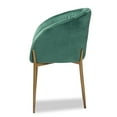 thumbnail image 4 of Baxton Studio Ballard Modern Luxe and Glam Green Velvet Fabric Upholstered and Gold Finished Metal Dining Chair, 4 of 7