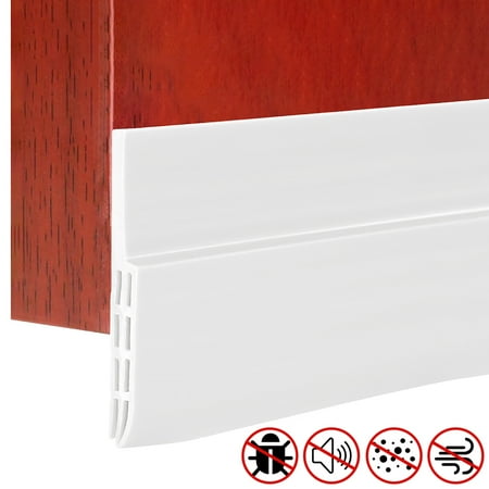 

MLfire Door Sweep Seal Strips Door Draft Stopper Dust and Noise Insulator Weather Stripping Guard Self-Adhesive for Windows Gap Noise Blocker