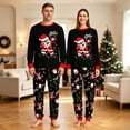 thumbnail image 6 of Qaltryn Christmas Pajamas for Women and Men Plush Soft Matching Family Sleepwear Santa Print Long Sleeve Top and Pants Set for Holiday Home Loungewear, 6 of 9