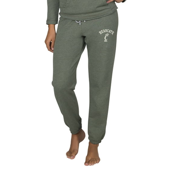 Women's-Concepts Sport  Green Cincinnati Bearcats Mainstream French Terry Tri-Blend Sweatpants