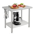 thumbnail image 4 of Qinaqin Stainless Steel Mesa Metálica Prep & cm de Anchoork con Ajustable Undershelf para Commercial Kitchen Restaurant Alturaotel y Garage, 4 of 6