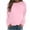 Pink##1, variant on Womens Sweatshirts Cute Solid Color Sweatshirts Round Neck Holiday Sweater Tops Trendy Long Sleeve Shirts