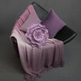 thumbnail image 2 of JWH 3D Round Peony Floral Throw Pillow Cases with insert Modern and Romantic Bedroom Living Room and Hotel Decor 14inch in Light Purple, 2 of 8