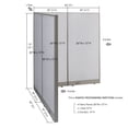 thumbnail image 2 of GOF L-shaped Freestanding Office Partition, Room Divider, Privacy Screen, Workstation Cubicle (60”D x 60”W x 72”H), 2 of 10