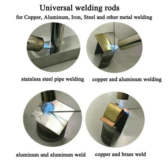 20Pc Low Temperature Easy Melt Welding Rods Copper Aluminum Iron Fux Cored Welding Rod Weld Wire Common Silver Welding 20Pcs 1.6Mm Flux Cord Type Smile Home