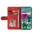 thumbnail image 2 of Case for LG K92 5G Leather Wallet Book Flip Folio Stand View Cover - Red, 2 of 5