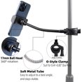thumbnail image 3 of Xianyou - Support de Téléphone Flexible pour Microphone, Support de Téléphone Réglable avec Col de Cygne de 7,9 Pouces pour Micro Support de Musique, Compatible avec iPhone 16 15 14 13 12 Pro Max Samsung Galaxy Pixel Tous Téléphones de 4,7-7 Pouces, 3 of 4