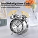 thumbnail image 4 of Loud Alarm Clock For Heavy Sleepers Adults,4 Inch Silent Non-ticking Quartz With Backlight,twin Bell (blue)-M, 4 of 5