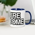 thumbnail image 3 of CafePress - Youre Welcome T Shirt 10X10 Mug - 11 oz Ceramic Mug - Novelty Coffee Tea Cup, 3 of 4