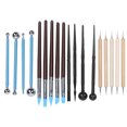 thumbnail image 2 of Cergrey Pro Clay Craft Kit Creasing Stick Wooden Point Drill Pen Carving Pottery Tools, 2 of 8