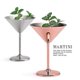 thumbnail image 3 of Stainless Steel Martini Glasses Set - Unbreakable Metal Cocktail Wine Cups for Home Bar, 240ml Capacity, 3 of 5