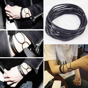 ART-YUXIN 20 Piece Black Rubber Gummy Bracelets Silicone Jelly Wristbands