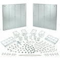Azar Displays 900988CLR Clear 125Piece Pegboard Organizer Kit (2 24