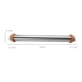 thumbnail image 2 of 17 Inch Adjustable Stainless Steel Rolling Pin with Thickness Settings for Dough Pizza Cookies - Ergonomic Handle Easy to Clean Non-Stick Surface Kitchen Baking Tool Akmoler | Stainless Steel, C, 2 of 9
