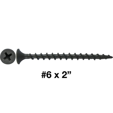

Jake Sales Brand - #6 x 2” Drywall Screws ~136 Screws - Black/Gray Phosphate Coarse - Interior - 12.5 Oz