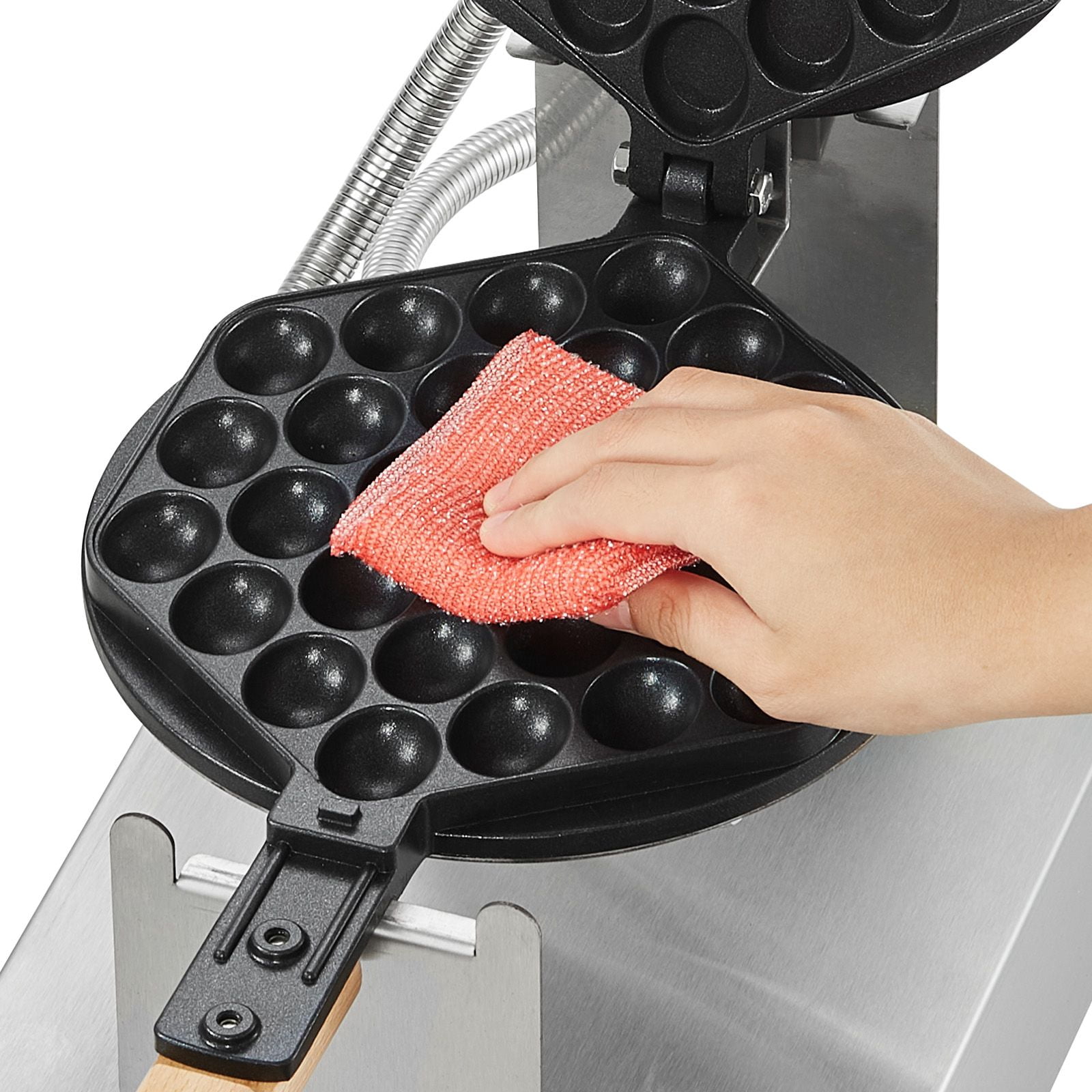 Commercial Bubble Waffle Maker, 1400W Electric Egg Pancake Baker Machine with Non-Stick Plates for Easy Cleaning