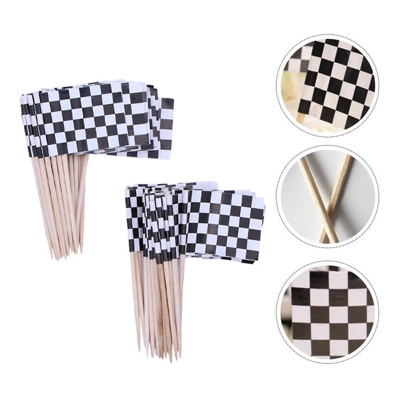 DEEPCRAFF Cake Toppers Racing Wheel 150Pcs 2.6x1.4in