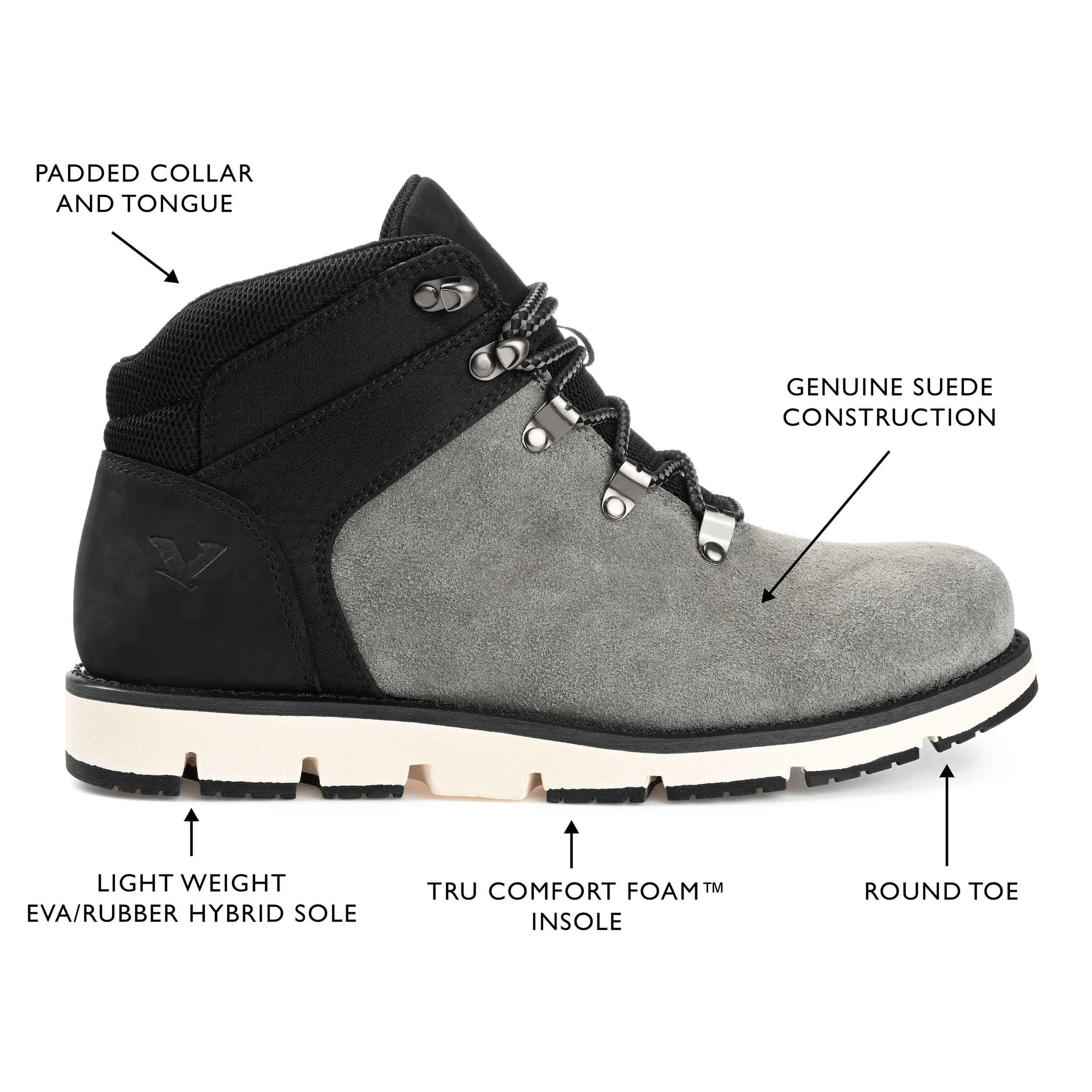 Territory Mens Boulder Lace-up Round Toe Ankle Boot  display picture 1