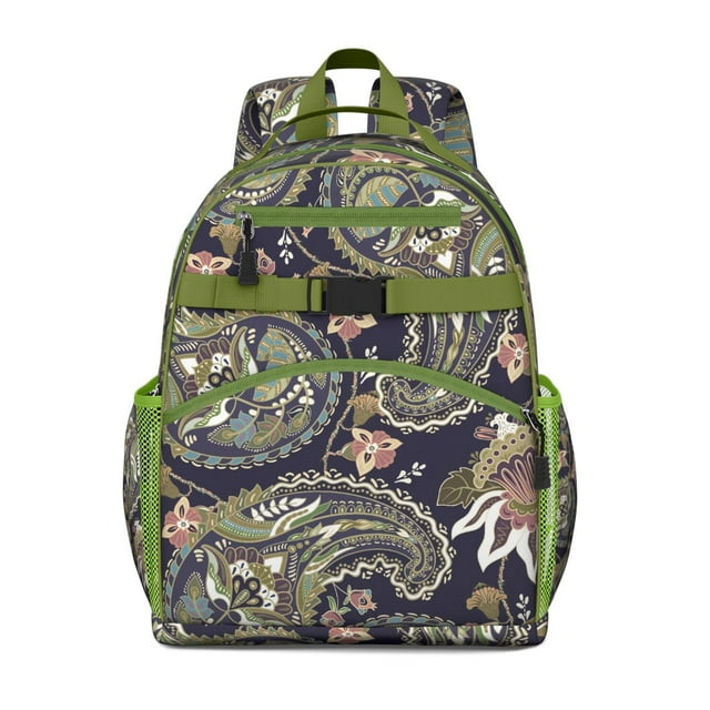 Vibrant Paisley Boho Design Backpack Ergonomic & Adjustable for Students