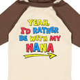thumbnail image 4 of Inktastic Yeah I'd Rather be with My Nana in Red Yellow and Blue Boys or Girls Long Sleeve Baby Bodysuit, 4 of 5