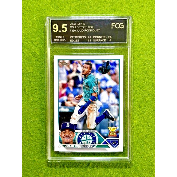 Julio Rodriguez ROOKIE CARD COLLECTORS BOX FCG 9.5 MINT 2023 Topps Rookie CUP RC