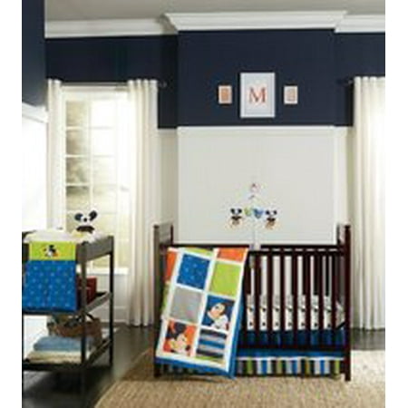 Disney Mickey 4 Piece Crib Bedding Set Go Mickey Walmart Com