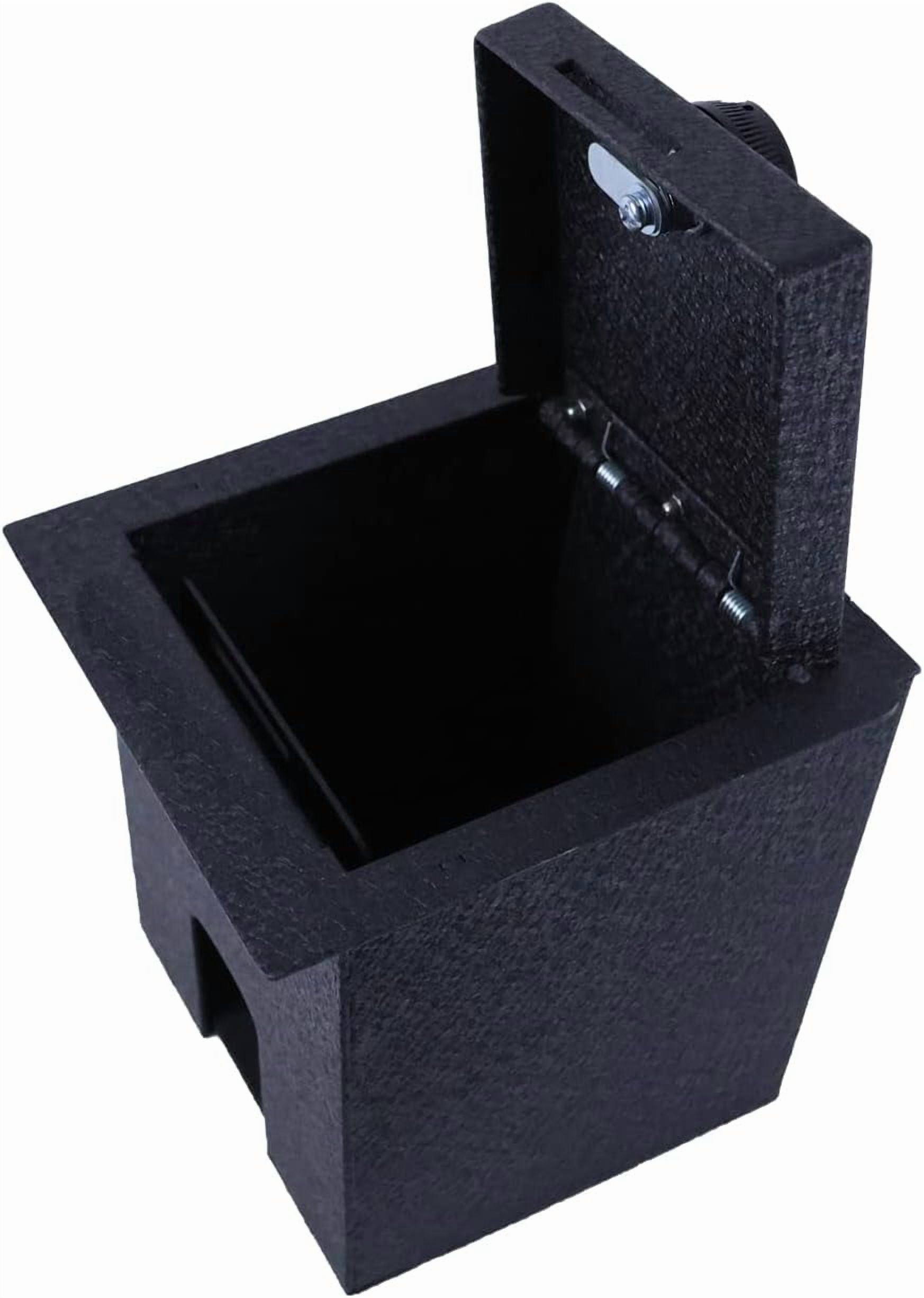 Black Horse Center Console Safe Security Lock Box, Black Gun Box Organizer, with 4 Digit Combination Resettable Lock Compatible with 2014-2021 Toyota Tundra-ASTT01