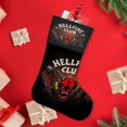 thumbnail image 4 of The Hellfire Club Tema: Calcetines de Navidad, fino lino blanco para colgar en escaleras y chimenea, decoración navideña para el hogar, regalo de Navidad. 54cm × 38cm, 4 of 5