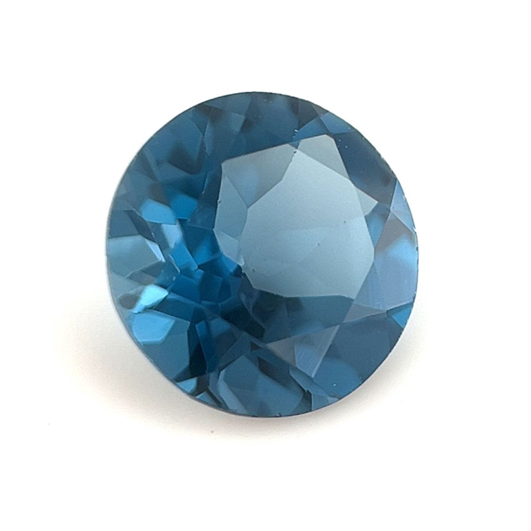 Certified Genuine 3 Carat London Blue Topaz Round Shape Brilliant Cut 9 mm Loose Gemstone December Birthstone