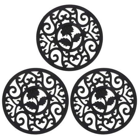 

3pcs Multi-purpose Hollow Heat Insulation Pads Silicone Table Pot Holders