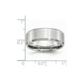 thumbnail image 6 of White Cobalt Ring Band Wedding Beveled Standard Edge Satin 8mm, 6 of 6