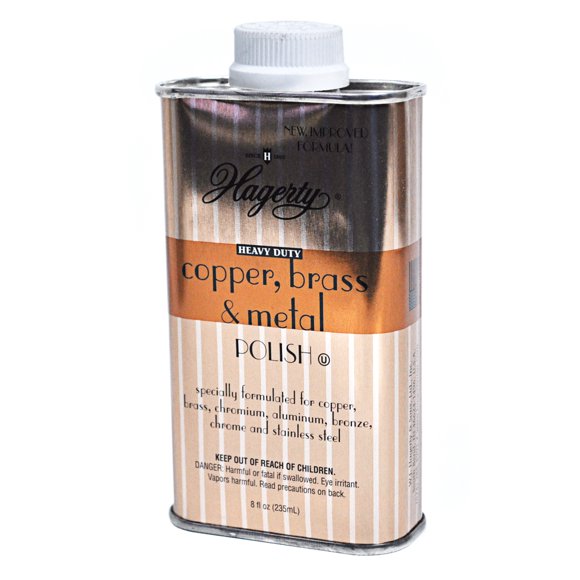 Hagerty Heavy Duty Copper, Brass and Metal Polish, 8 Fl Oz
