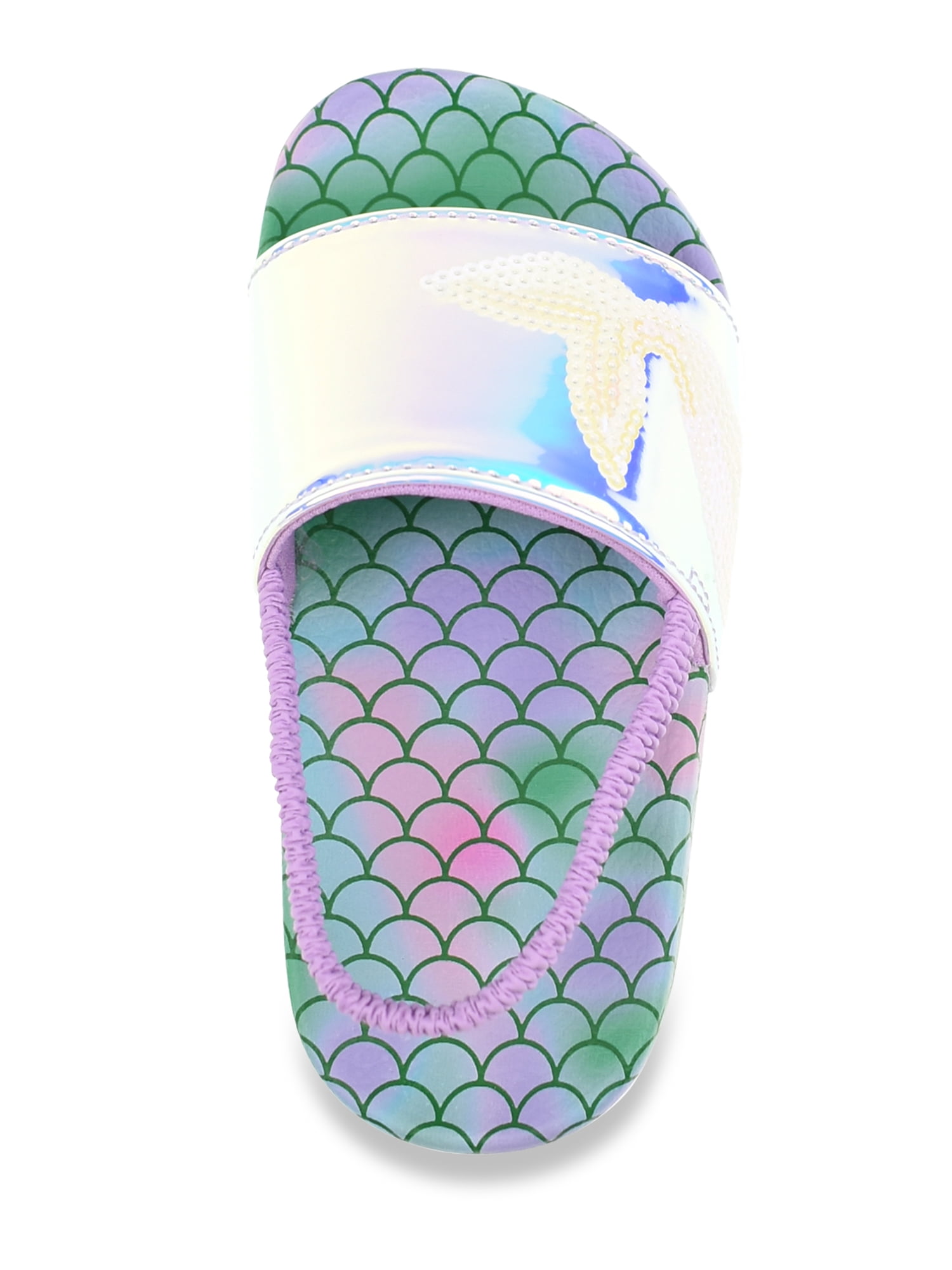 Wonder Nation Little and Big Girls Pool Slide Sandals