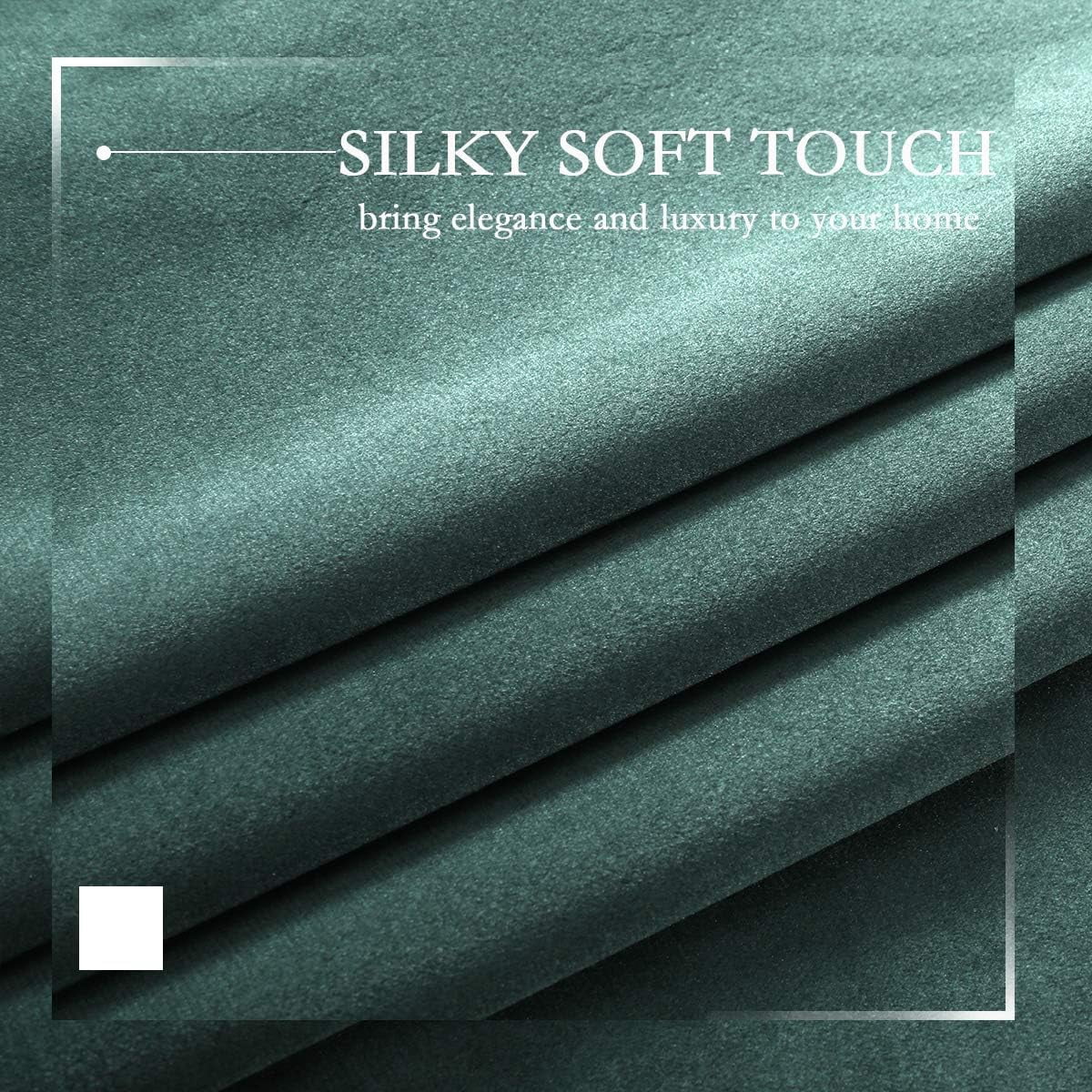Velvet Curtains 84 inches Long Soft Velvet Curtains Grommet Velvet Thermal Insulated Curtains Window Treatment for Bedroom Light Filtering Velvet Curtains Set of 2 Panels