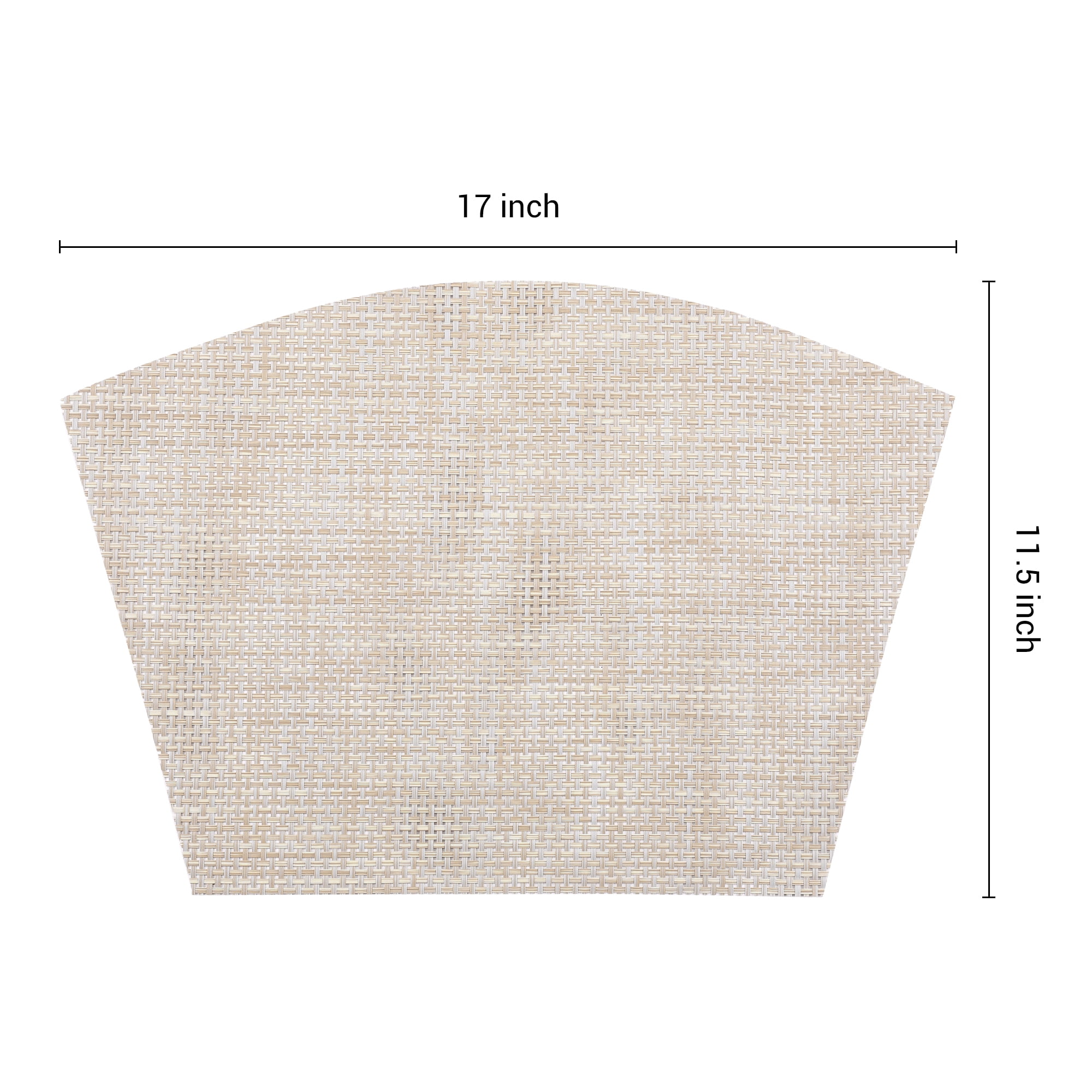 Unique Bargains Placemats Set of 6 Solid Placemats Wipeable Table Mat Khaki 17x11.5Inch
