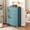 Light Green, variant on DRNANLIT Multi-Functional 7-Drawer Storage Cabinet with Built-In Outlet, Durable Wooden Construction, Modern Stylish Design, Space-Saving, Black