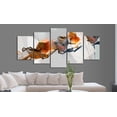 thumbnail image 2 of Tiptophomedecor Abstract Canvas Wall Art - Fiery Blocks - Stretched & Framed Ready To Hang Art, 2 of 4
