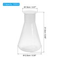 thumbnail image 2 of Unique Bargains 1000ml Plastic Erlenmeyer Flask, 1 Pack Wide Mouth Conical Flask for Laboratory, Clear, 2 of 6