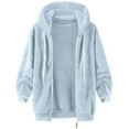 thumbnail image 4 of Women's Cozy Hooded Jacket for Casual Outings Winter Soft and Comfortable Layering for Everyday Wear and Relaxation Cardigan Jacket Women Dry Jacket Women Fuzzy Jackets Light Weather Jacket, 4 of 4